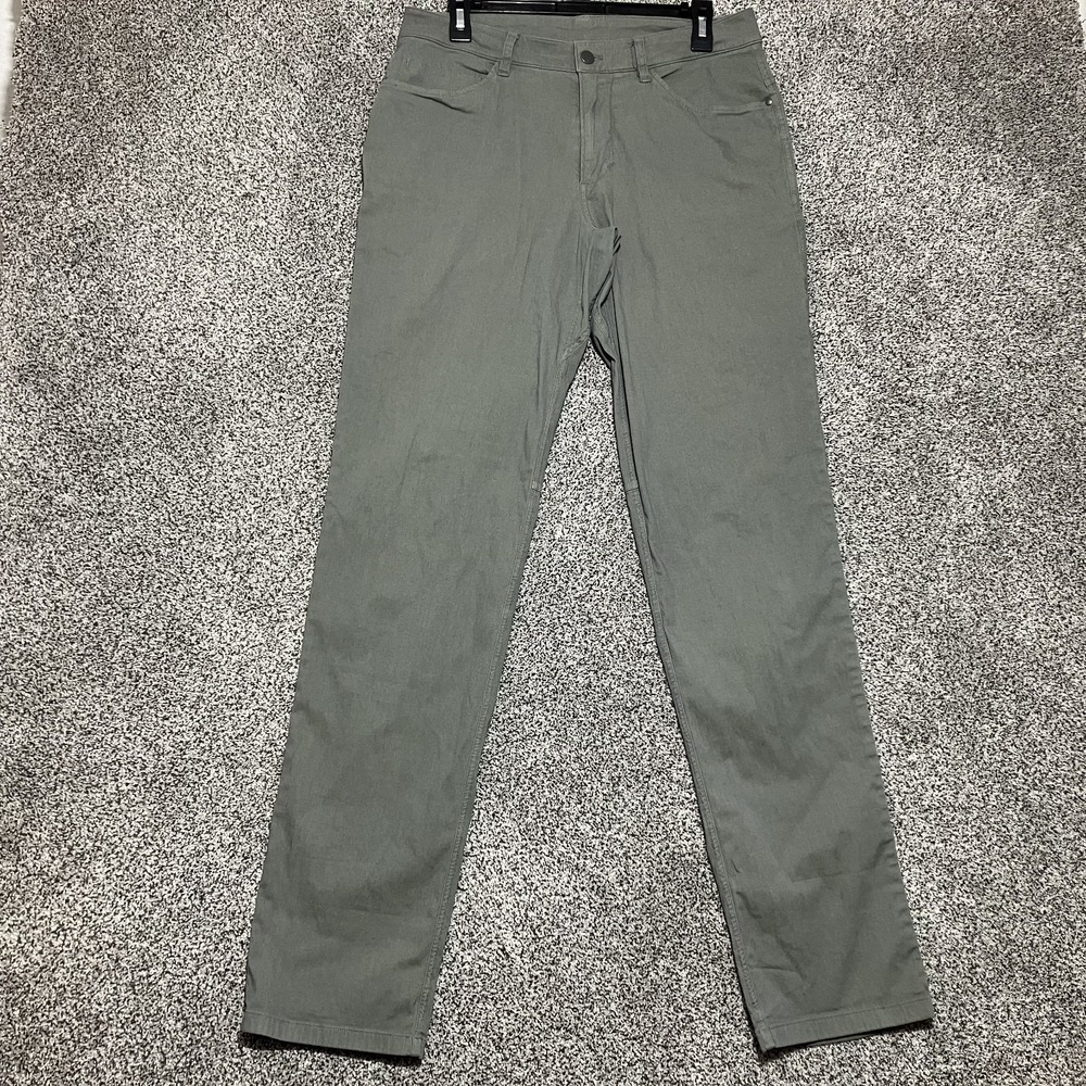 Lululemon Pants Size 30 Mens ABC Classic Fit 5 Pocket Chino‎ Gray/Green Casual